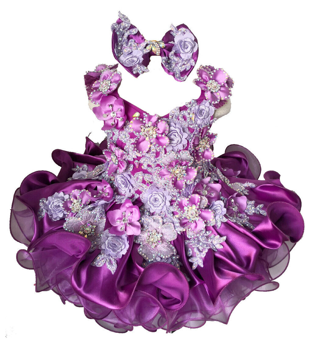 Jenniferwu  Toddler Pageant Princess Dress Handmade Beaded Dresses
