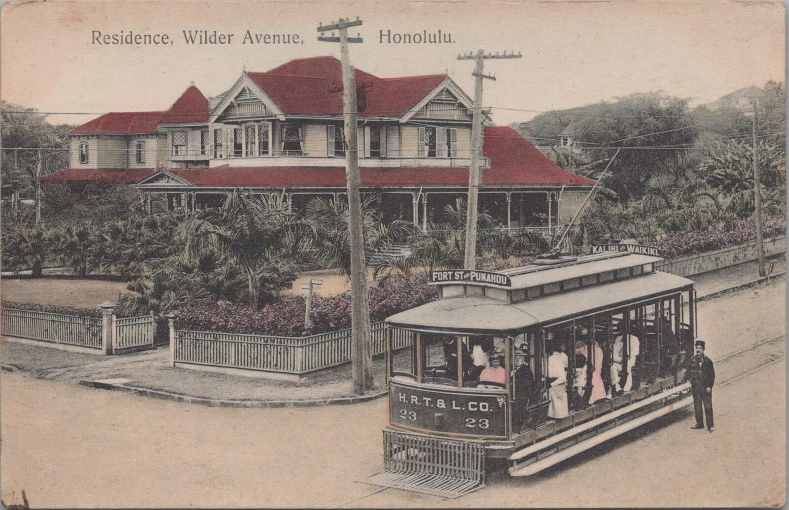 Postcard Residence Wilder Avenue  Honolulu Hawaii 