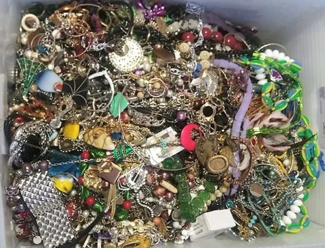 Jewelry JUNK Recycle Lot Crafting Materials Only  One LBS Per Order No Refunds