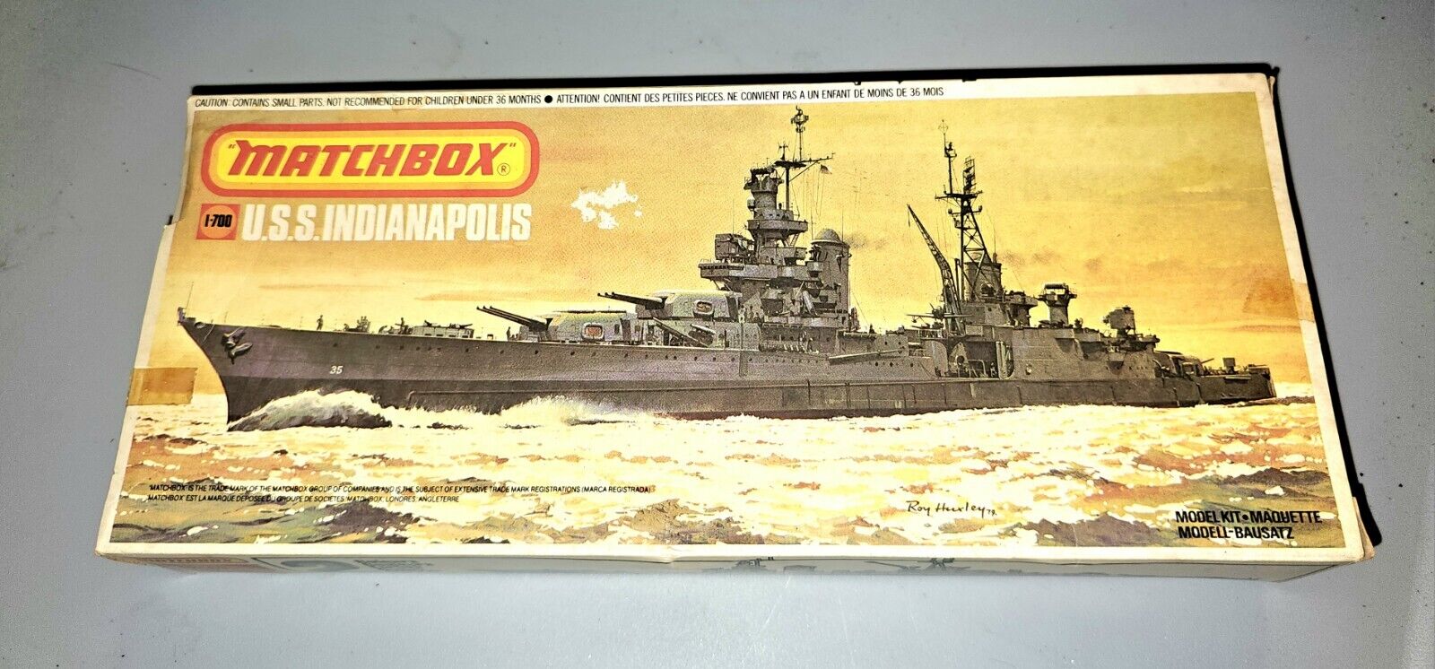 U.S.S. Indianapolis Matchbox 1/700 Scale Plastic Heavy Cruiser Model Kit