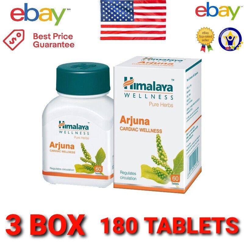 Arjuna Himalaya USA 3 BOX Himalaya 180 Tablets Exp.2025 Blood Pressure Care