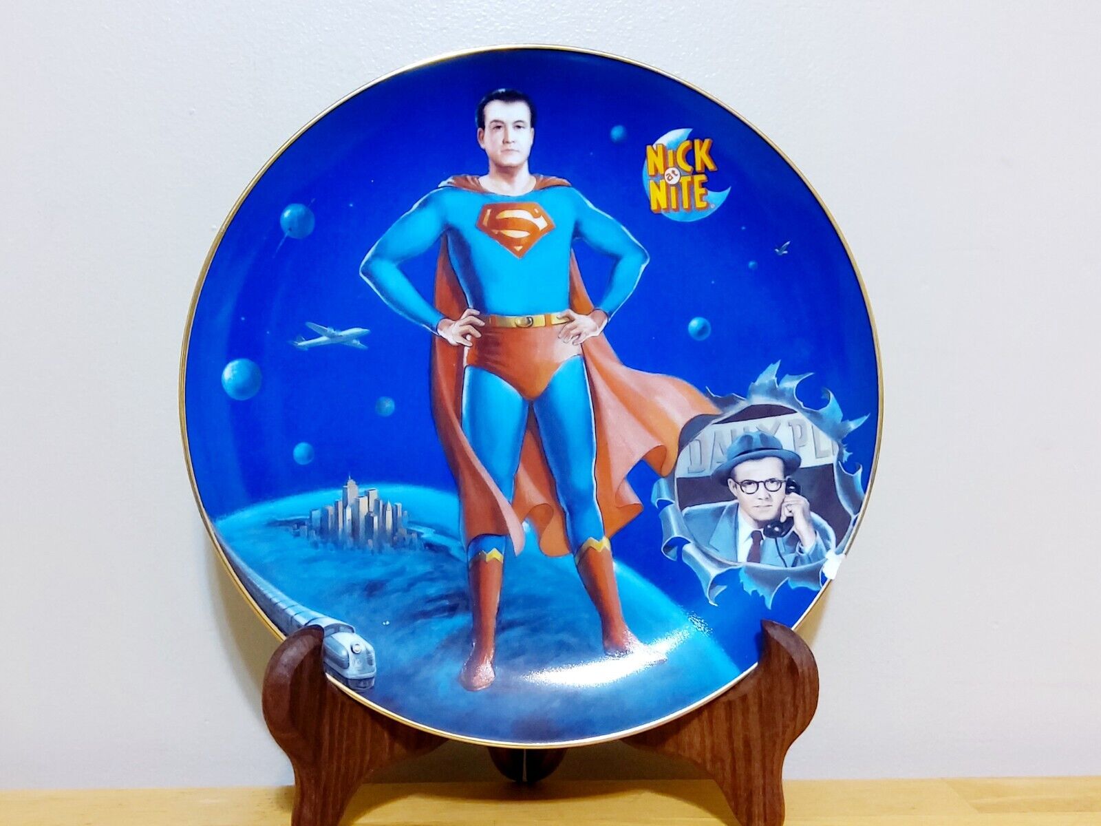 George Reeves Superman Nick At Nite Collectors Plate 1991 MTV Networks