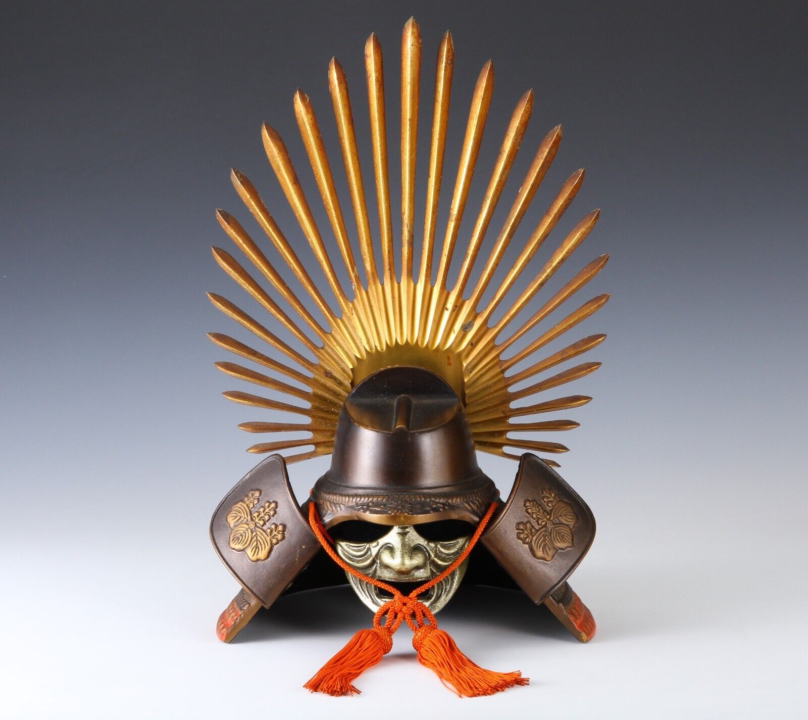 Japanese Old Vintage Samurai Helmet -Hideyoshi Kabuto with a mask-