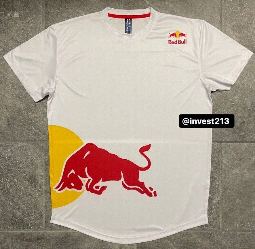 SALE RED BULL SHIRT - ATHLETE ONLY - WHITE - RARE - BRAND NEW - HAT
