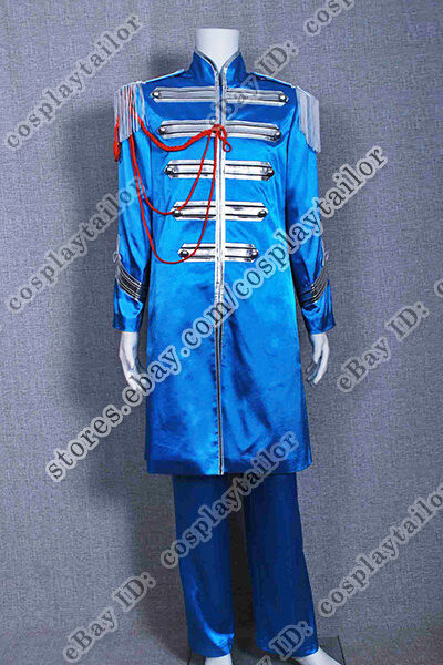 The Beatles Sgt Pepper Cosplay John Winston Lennon Costume Blue Uniform Hot Sale