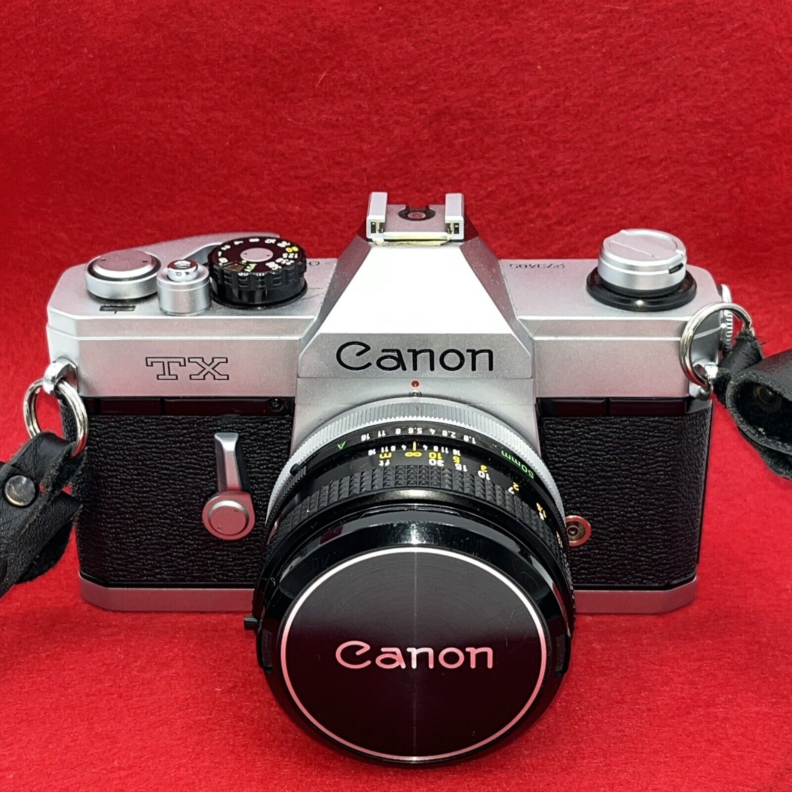 Canon TX 35mm Film SLR Camera 50mm Canon FD f1.8 Lens, Tested Works Vintage