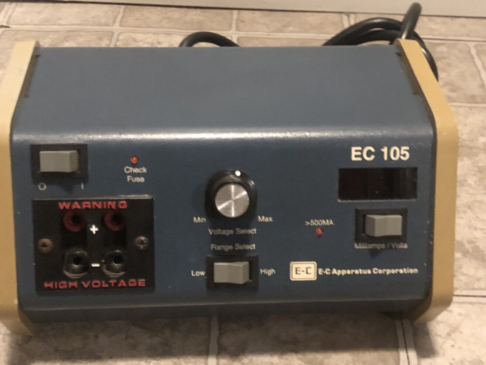 E-C Apparatus 120v 60Hz Electrophoresis Power Supply EC 105 (FB-105) - Tested