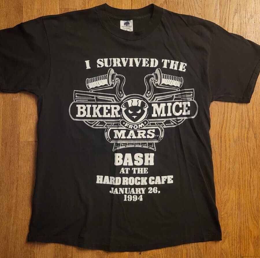 Rare Vintage 1994 Biker Mice From Mars Hardrock Cafe Tour T Shirt XL