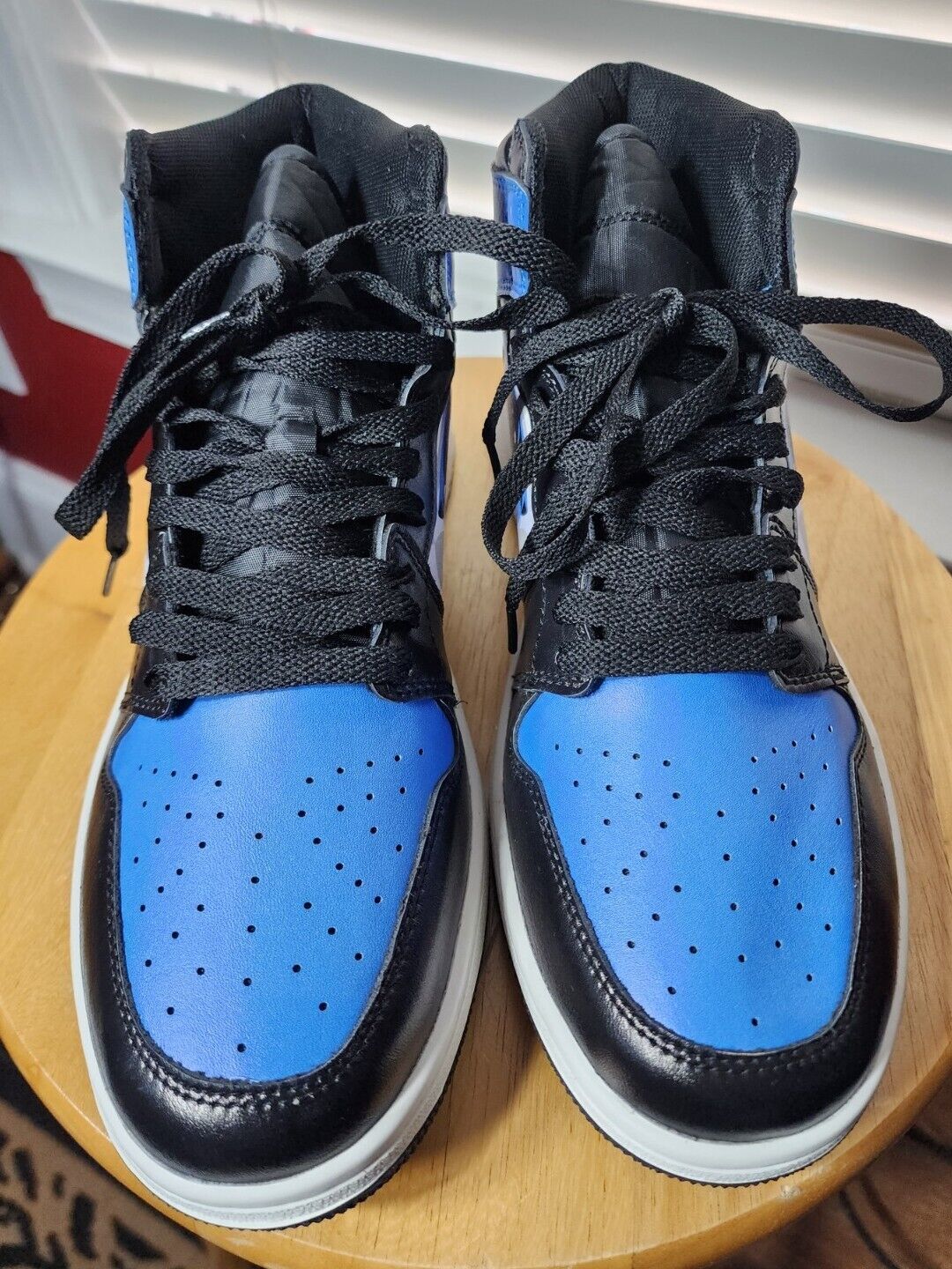 Rare Carolina Panthers Football Custom Sneaker Air Jordan Style Shoes Blue Black