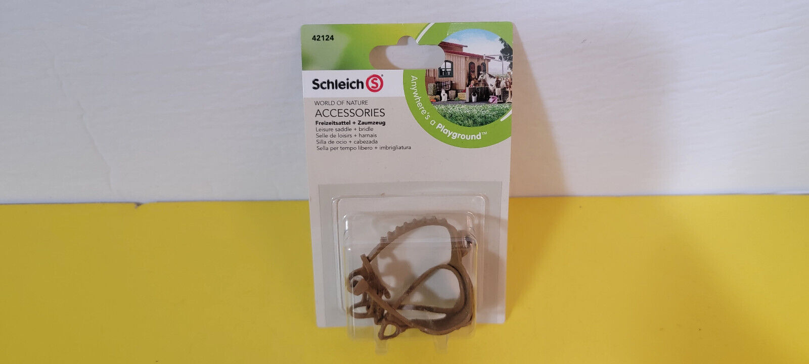 Schleich Horse Tack Set Western Saddle Bridle New Tan 42124