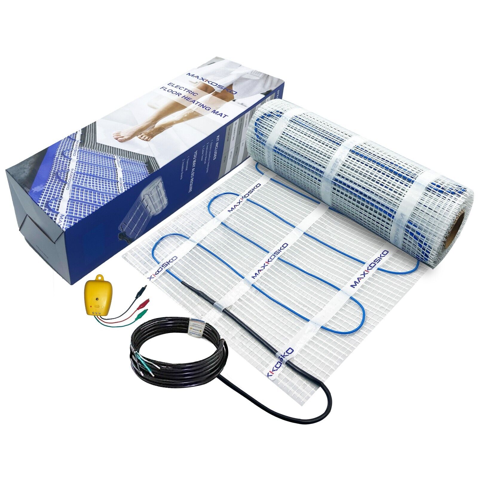MAXKOSKO Electric Floor Heat Mat Kit, 120V Underfloor Radiant Heating System