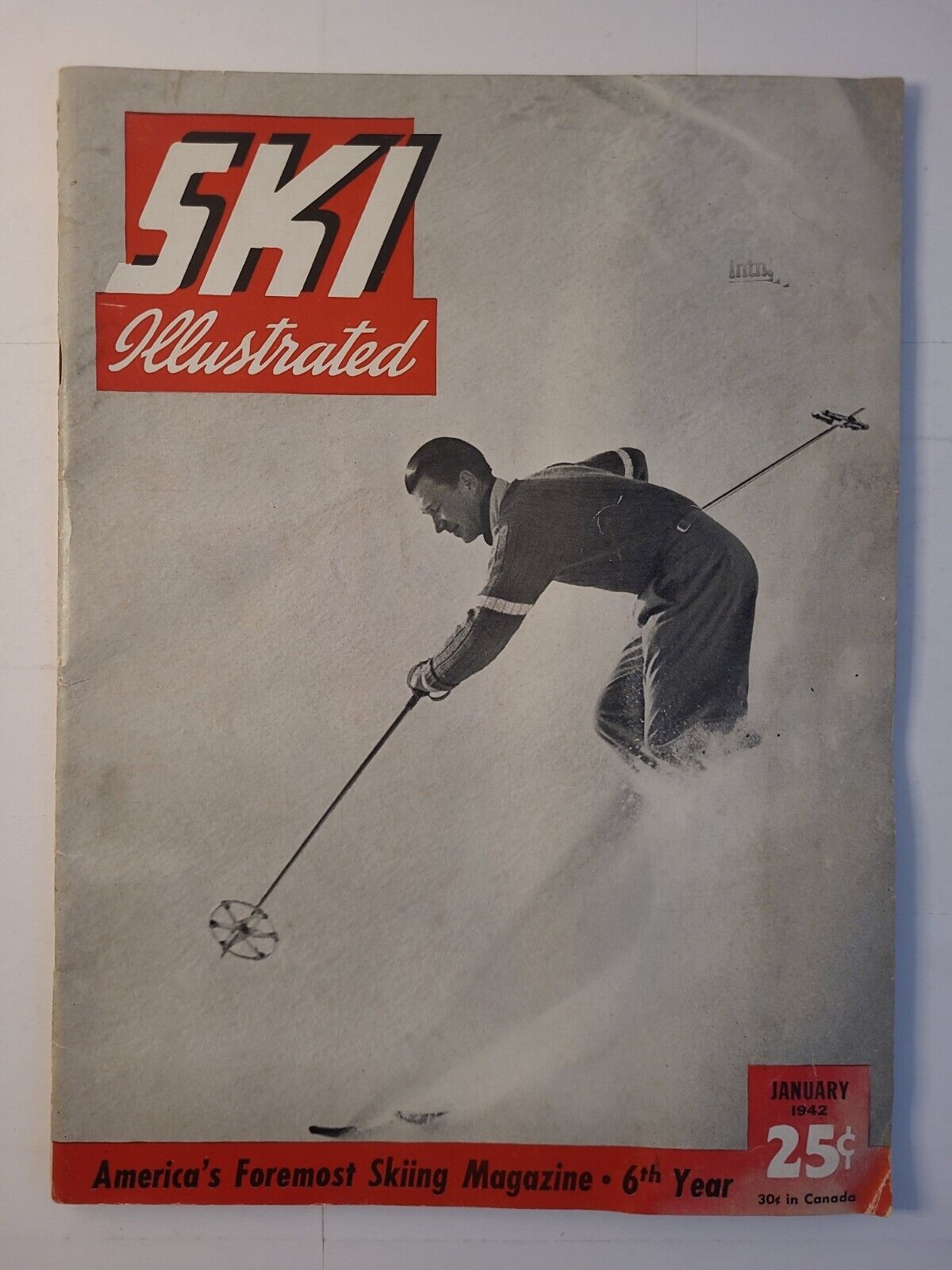 Rare Vintage Jan 1942 WWII Era SKI ILLUSTRATED Magazine (V.6 #3) Otto Lang