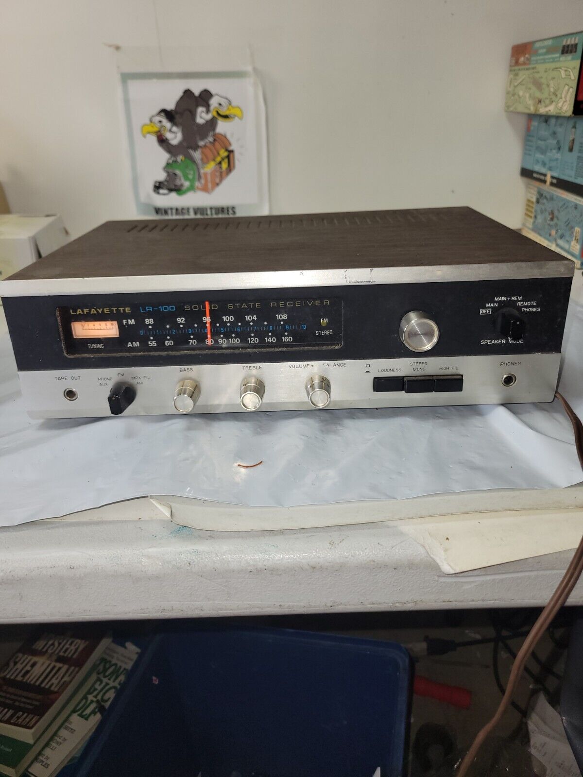 Vintage Lafayette Radio Electronics Corp LR-100 Solid State Reciever 