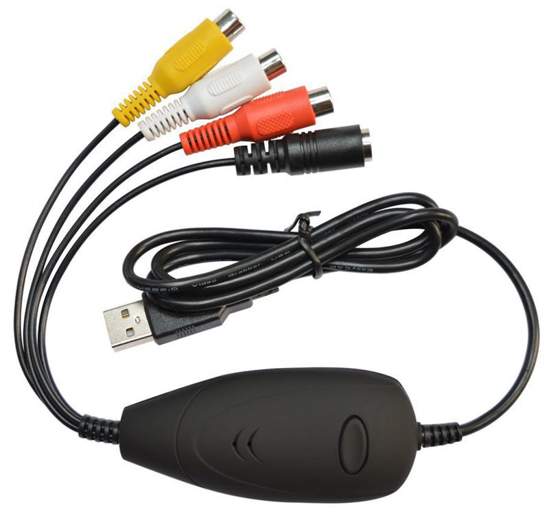 Ezcap172 USB AV Video Capture Card Audio Grabber VHS,V8,Hi8 Player TV Box To PC