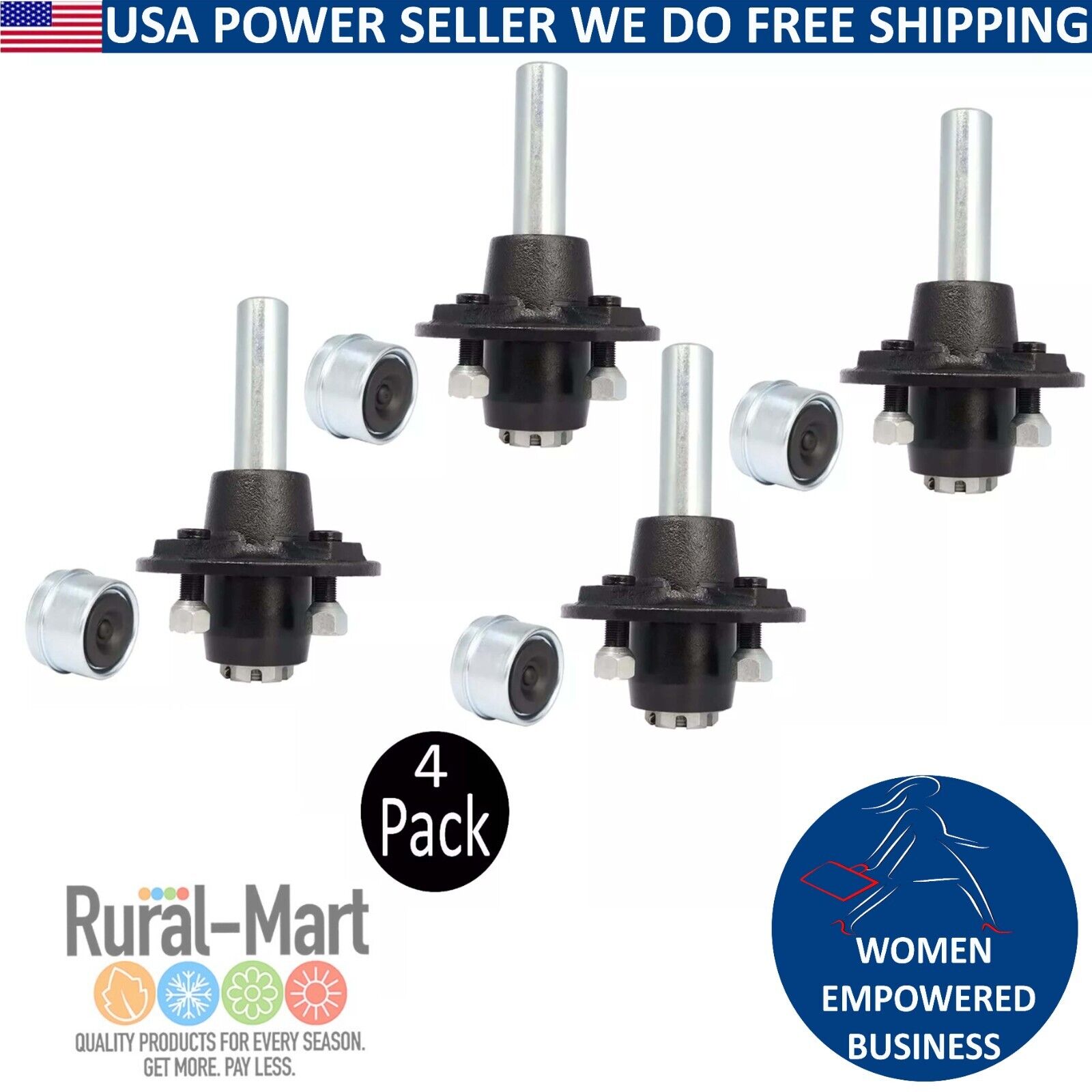 4pack Trailer Axle Kit with 4 on 4\
