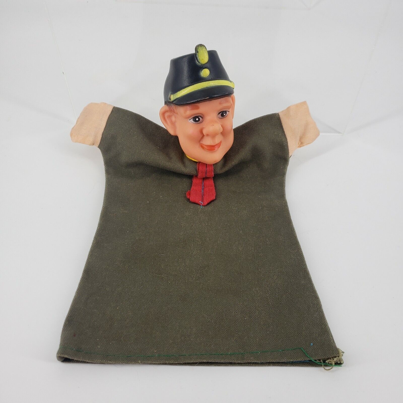 Vintage English Police Officer Hand Puppet Marinette 11 Inch Plastic Head ...