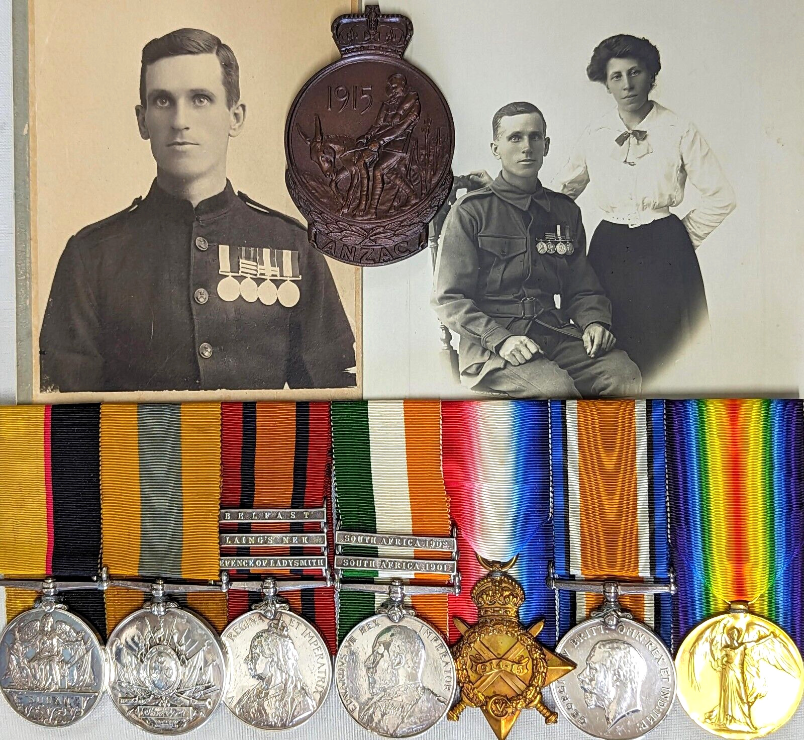 Rare unique WW1 Australian 28th Battalion medals badges documents uniform button