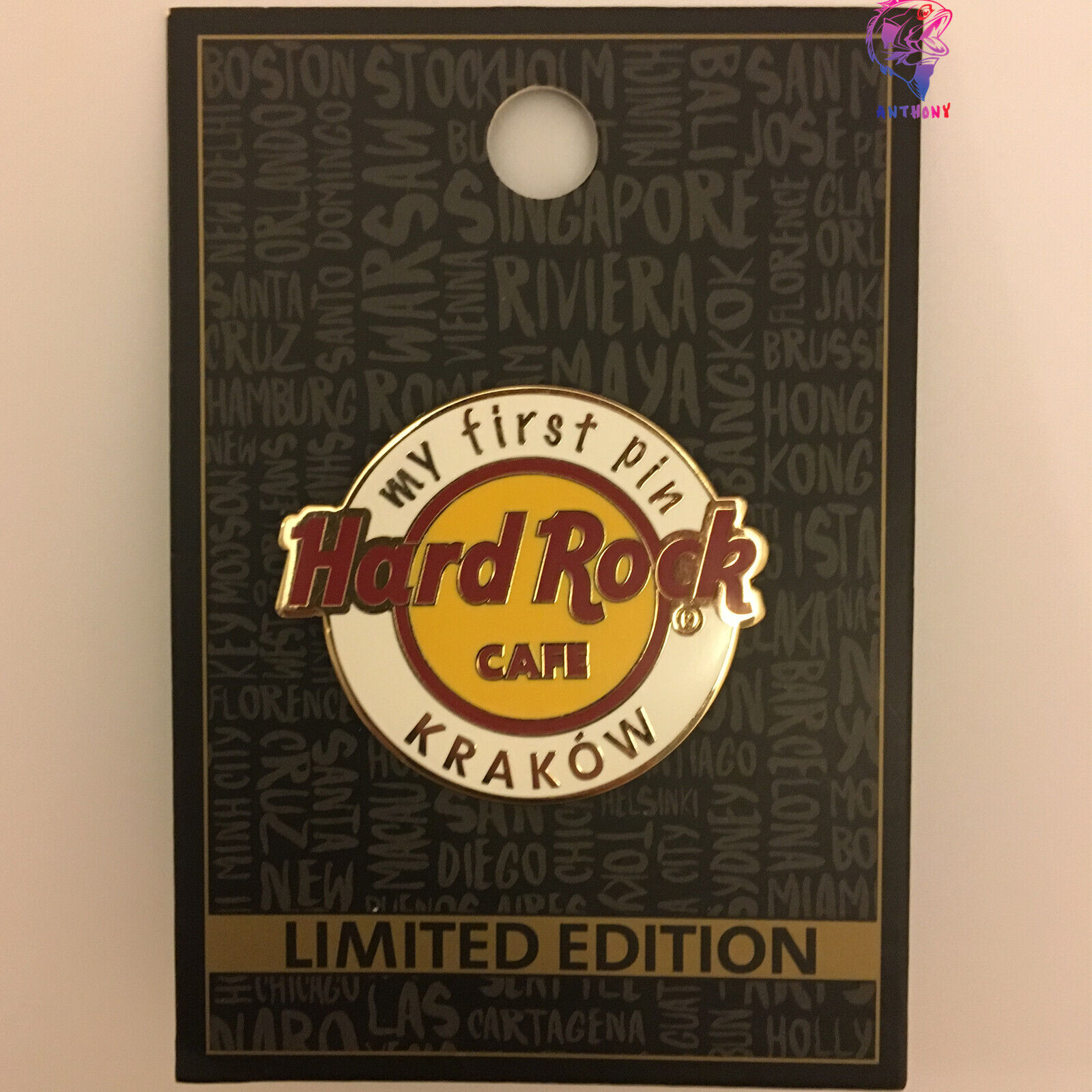 Hard Rock Cafe KRAKOW My First Pin HRC Pins New on Card Rare