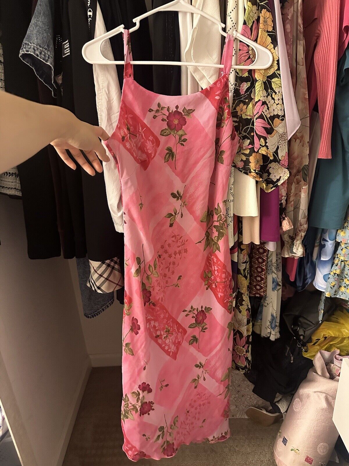 Vintage Agn Pink Floral Dress