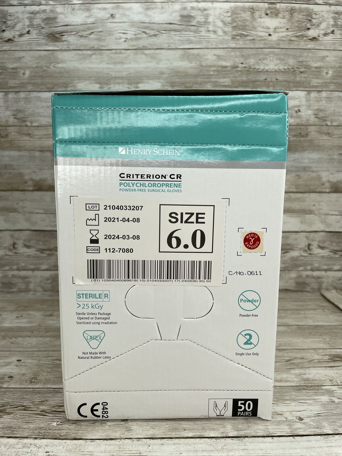 1 Box Criterion CR Polychloroprene Surgical Gloves Sterile Size: 6 Exp: 03/24