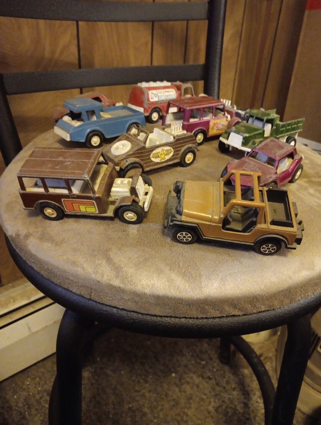 Lot of 10 Vintage Tootsie Toy Diecast Cars, Job Lot