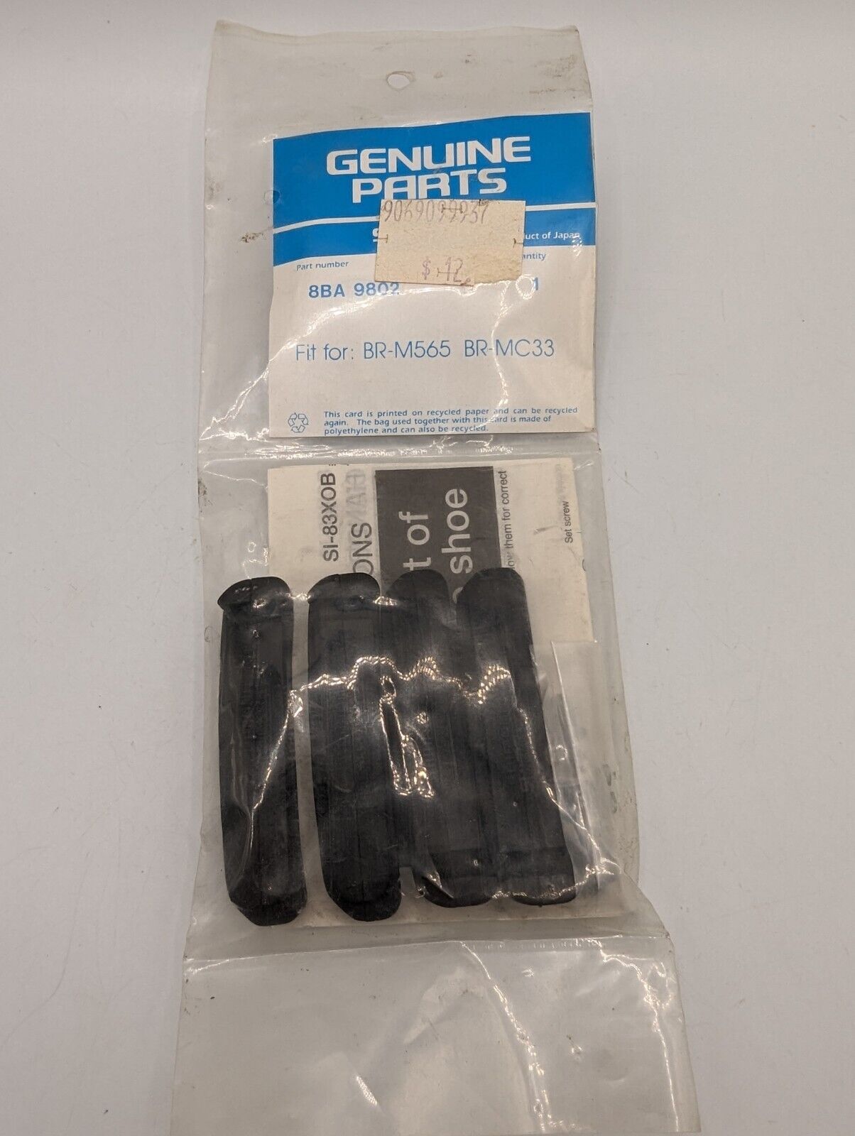 New-Old-Stock SHIMANO Set of Four (4) Replacement Bike Brake Pads • 8BA-9802