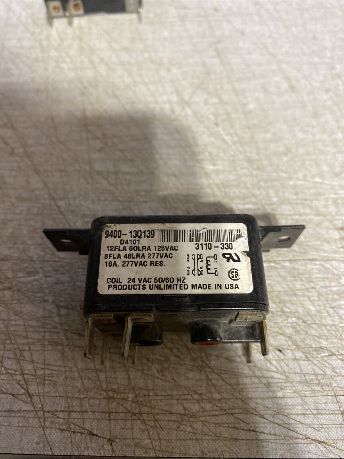 Products Unlimited Furnace Relay/Coil  9400 Y 13Q 139