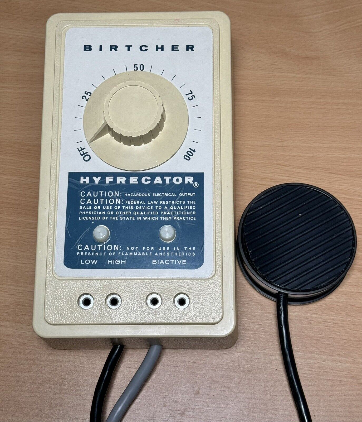 Birtcher Hyfrecator with Foot Control Pedal + Extras - Model 732