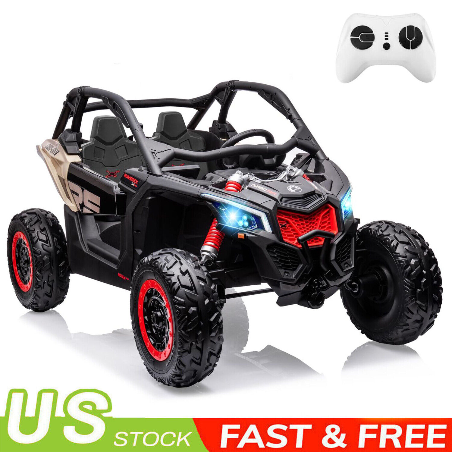 CAN-AM Licensed 24V Electric Kids Ride on UTV Car Toys 2Seaters Remote Control