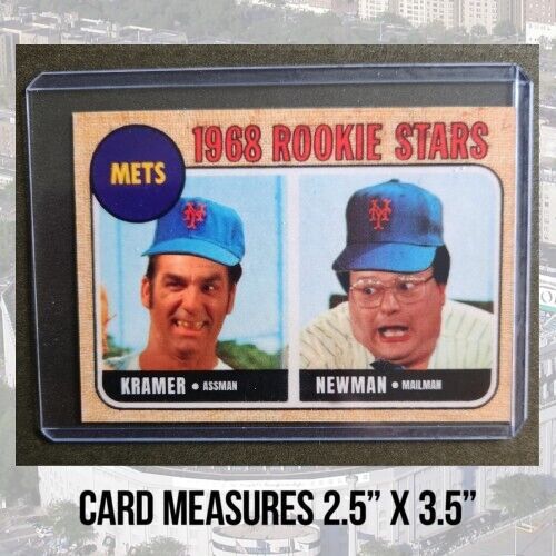 Kramer and Newman 1968 Retro Vintage Style Baseball Card NY Parody Art ACEO