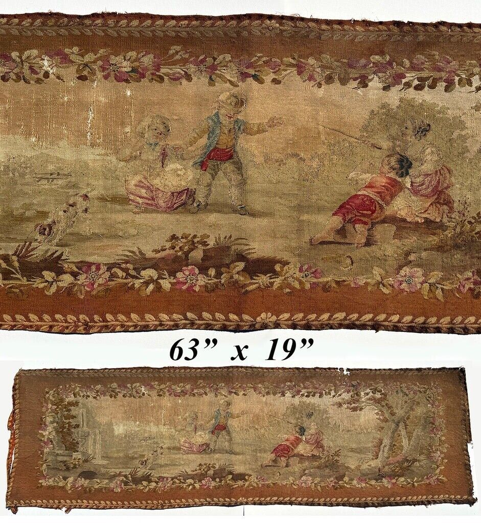 Fine Antique 18th Century French Aubusson or Beauvais Tapestry 63\