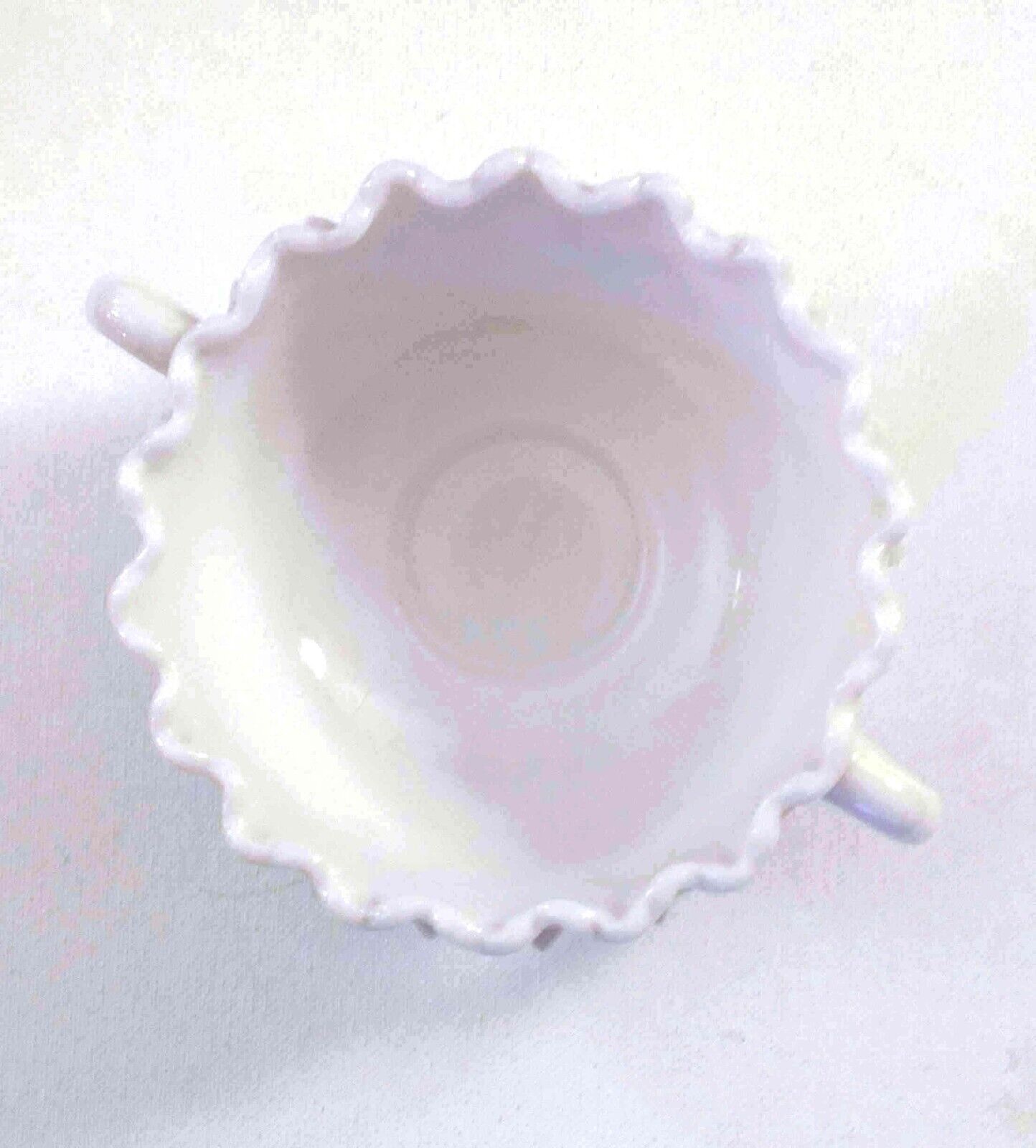 VTG Small Milk Glass Hobnail Sugar Bowl Fenton