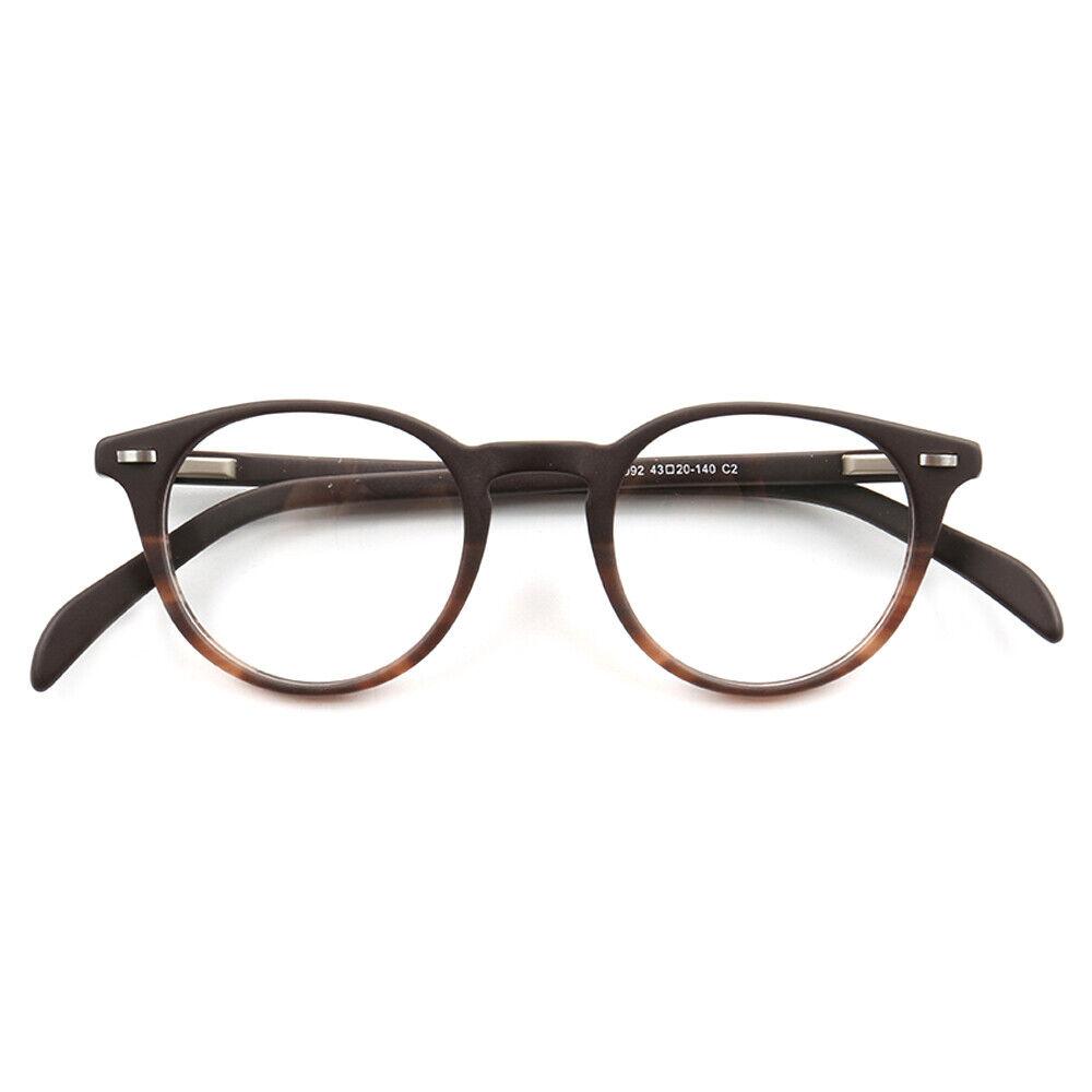 Vintage Round Tortoise Eyeglasses Frames Men Women Classic Full Rim Spectacles