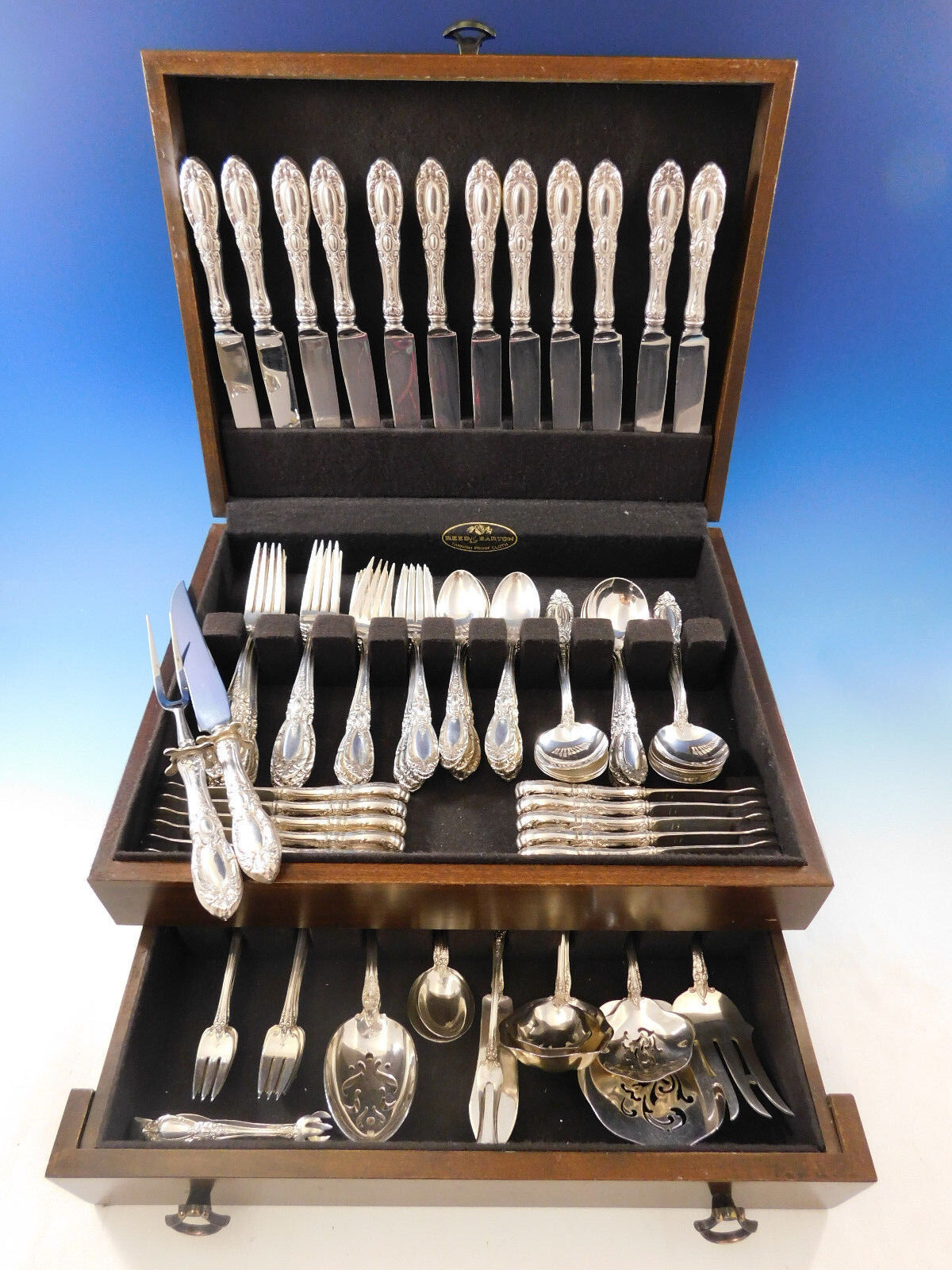 King Richard by Towle Sterling Silver Flatware Set for 12 Service 98 pieces