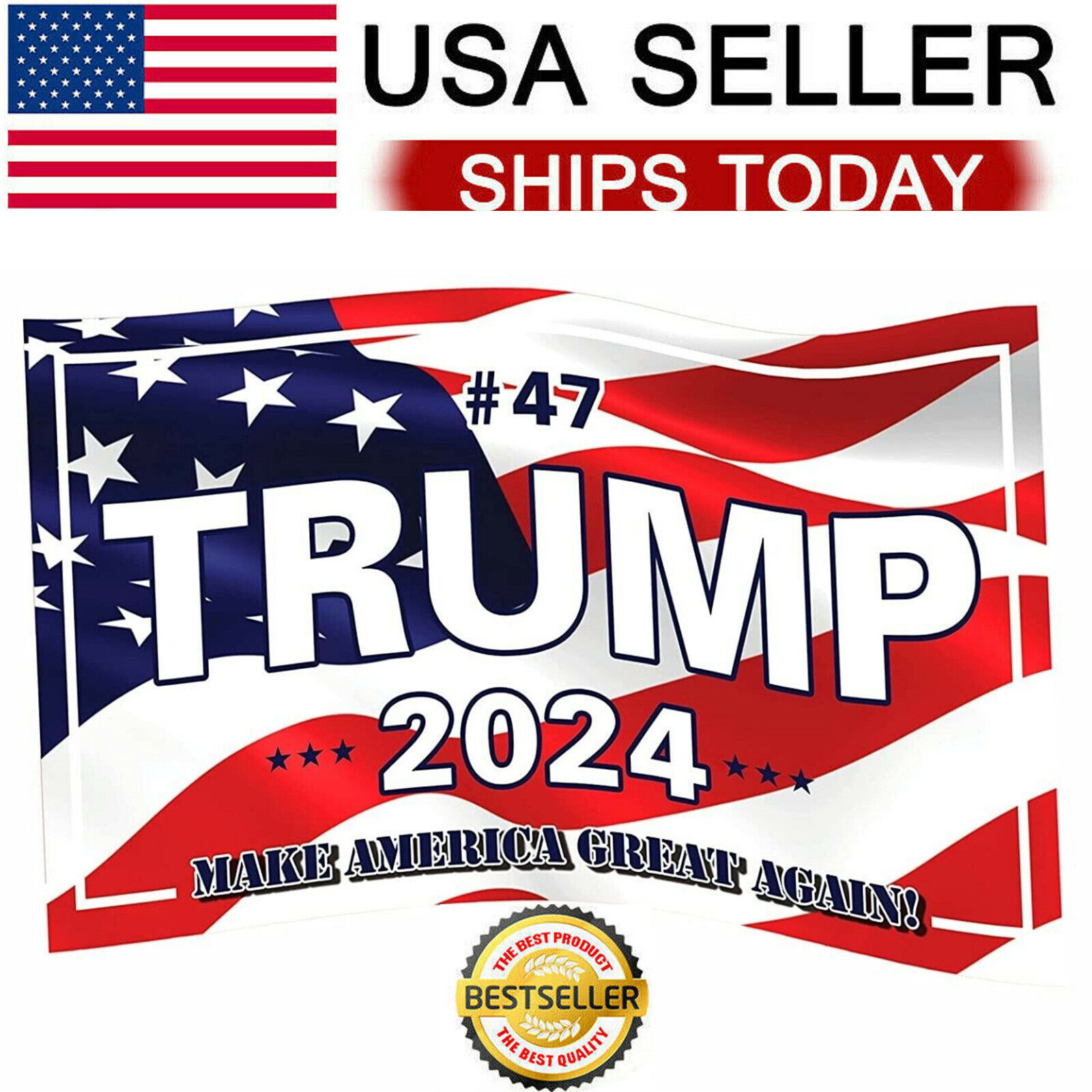 2024 Trump Flag: Make America Great Again Flag 3x5 Feet Banner