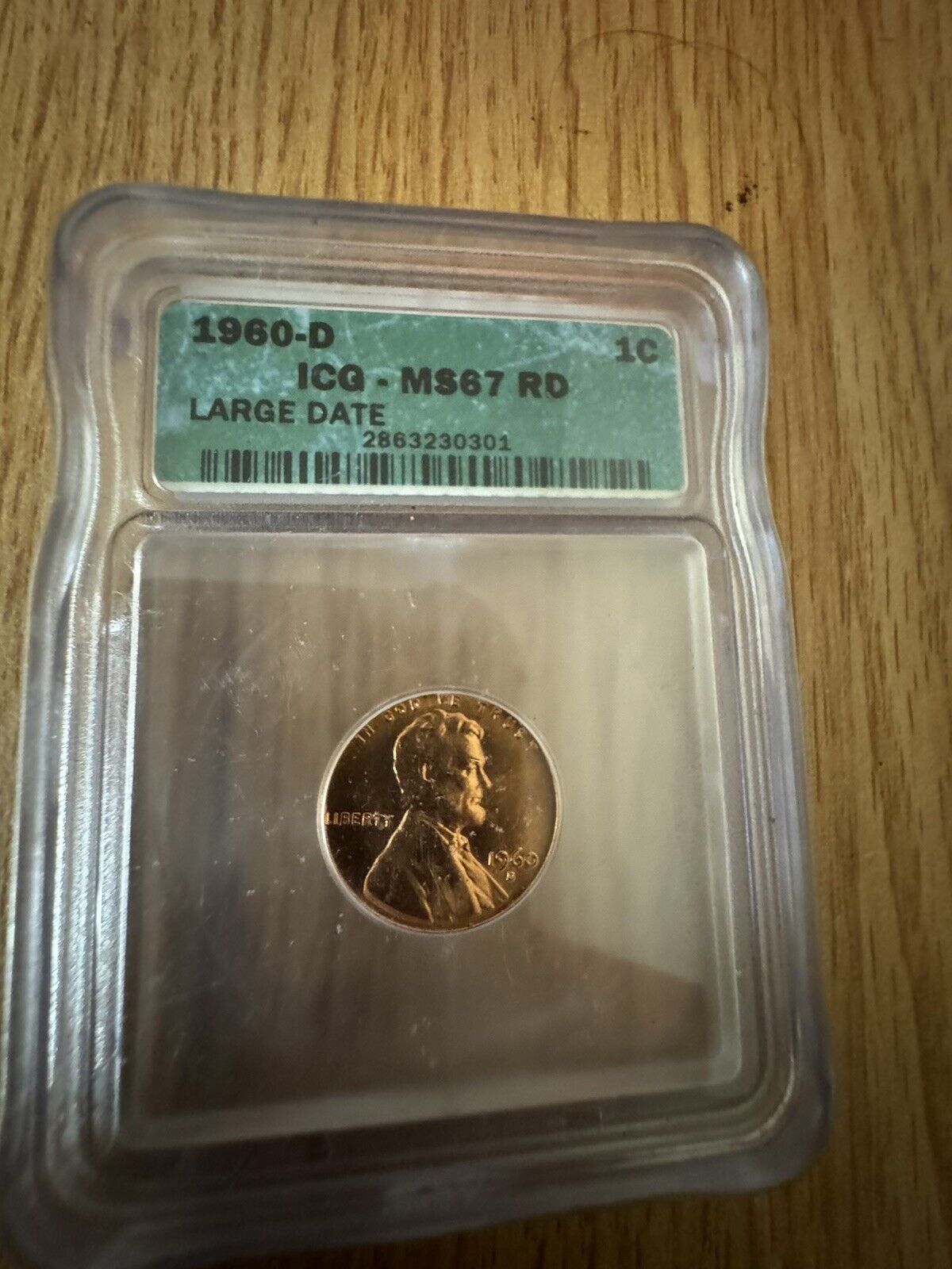 1960-D Large Date MS67 RD 1c Penny *Rare*