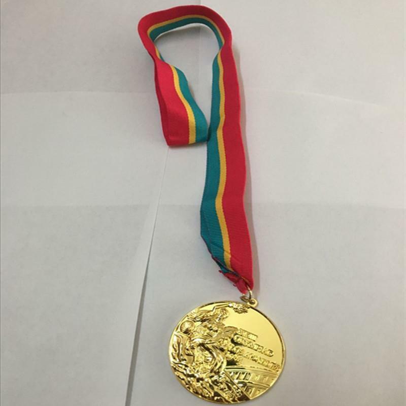 GOLD MEDAL - 1984 LOS ANGELES OLYMPICS - WITH SILK RIBBON replica rare