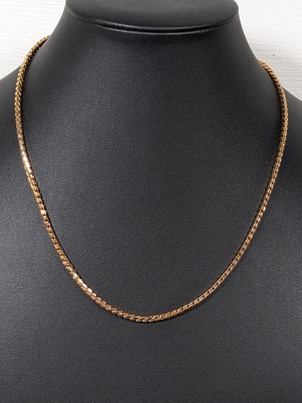 Vintage Amway Gold Tone S Chain 2mm Chain Necklace 18 inches