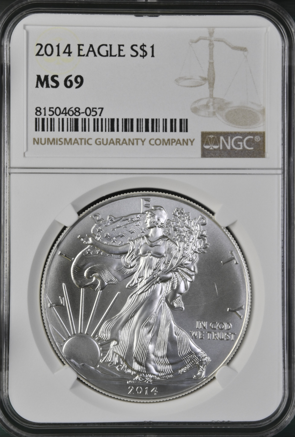 2014 American Silver Eagle S$1 NGC MS69 SE