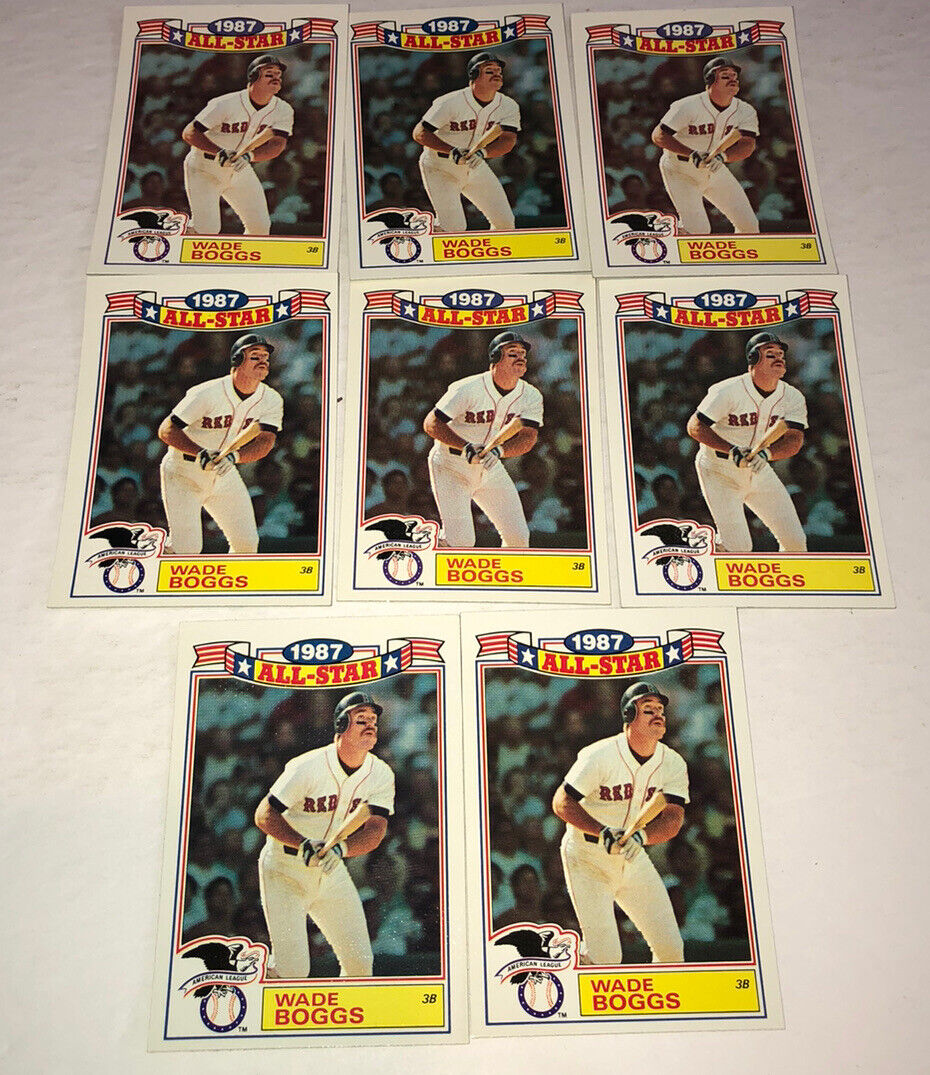 Topps 1988 Glossy 1987 All-Star #4 Wade Boggs - Boston Red Sox Lot Of 8 A80