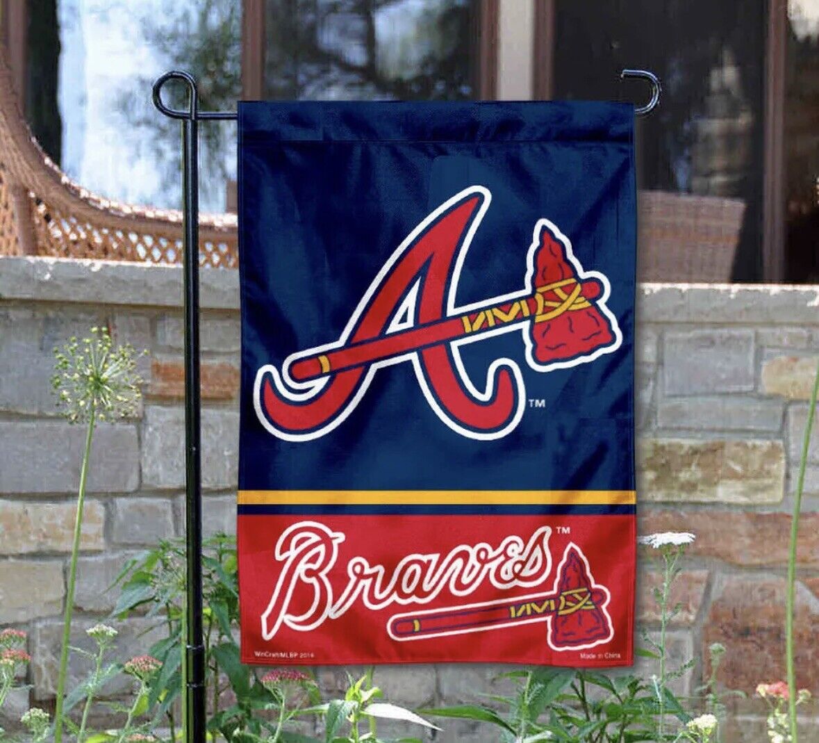 MLB Atlanta Braves Garden Flag Double Sided MLB Braves Premium Yard Flag