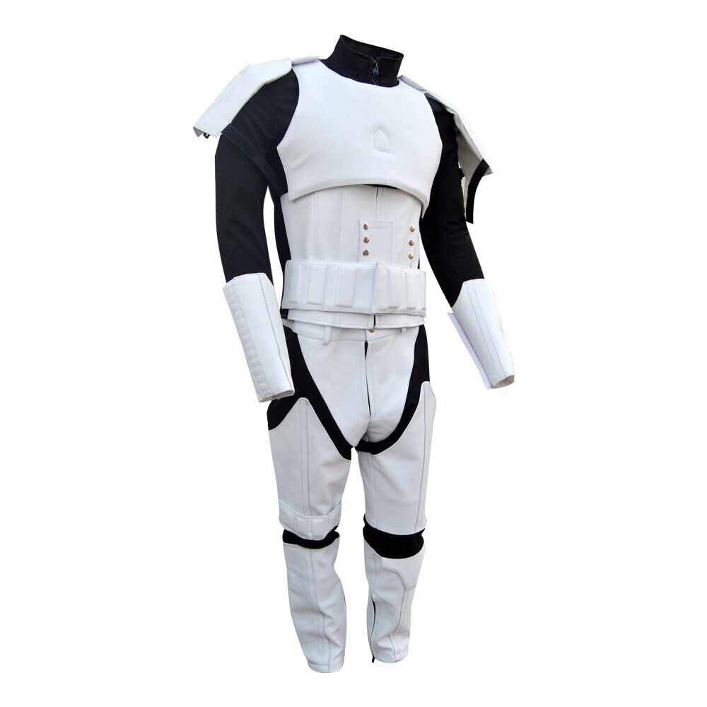 Star Wars Stormtrooper Motorcycle Real Leather Suit / Storm trooper costume suit