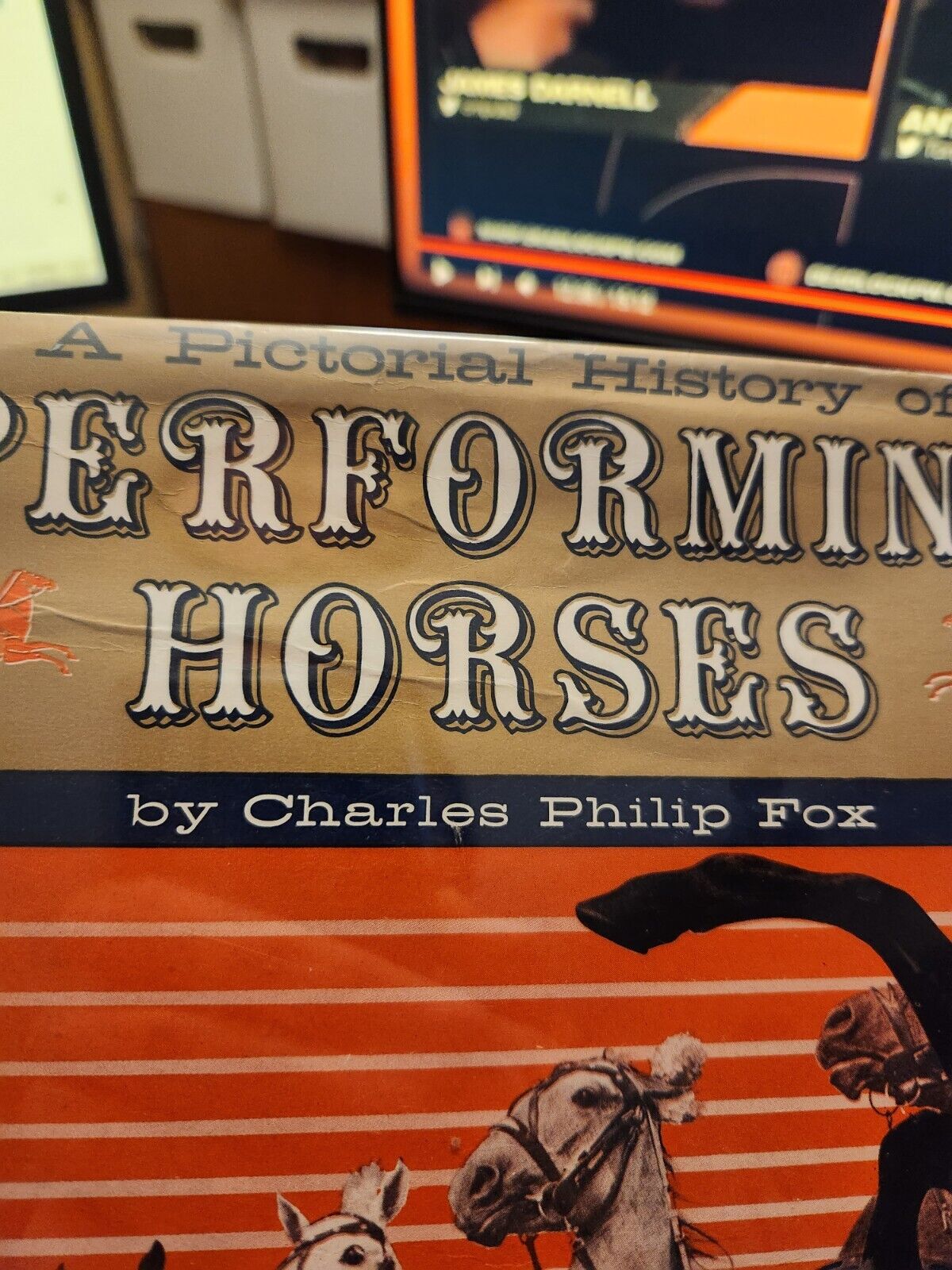 A Pictorial History of Performing Horses Book Charles Fox Roy Rogers HB DJ 1960