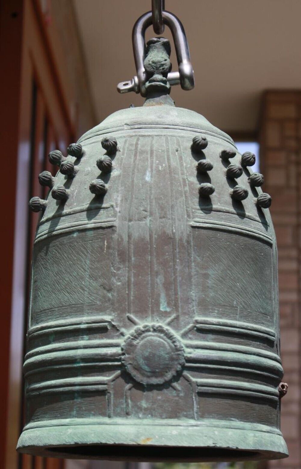 Japanese Antique Bronze BUDDHIST TEMPLE Bronze half bell  from japan