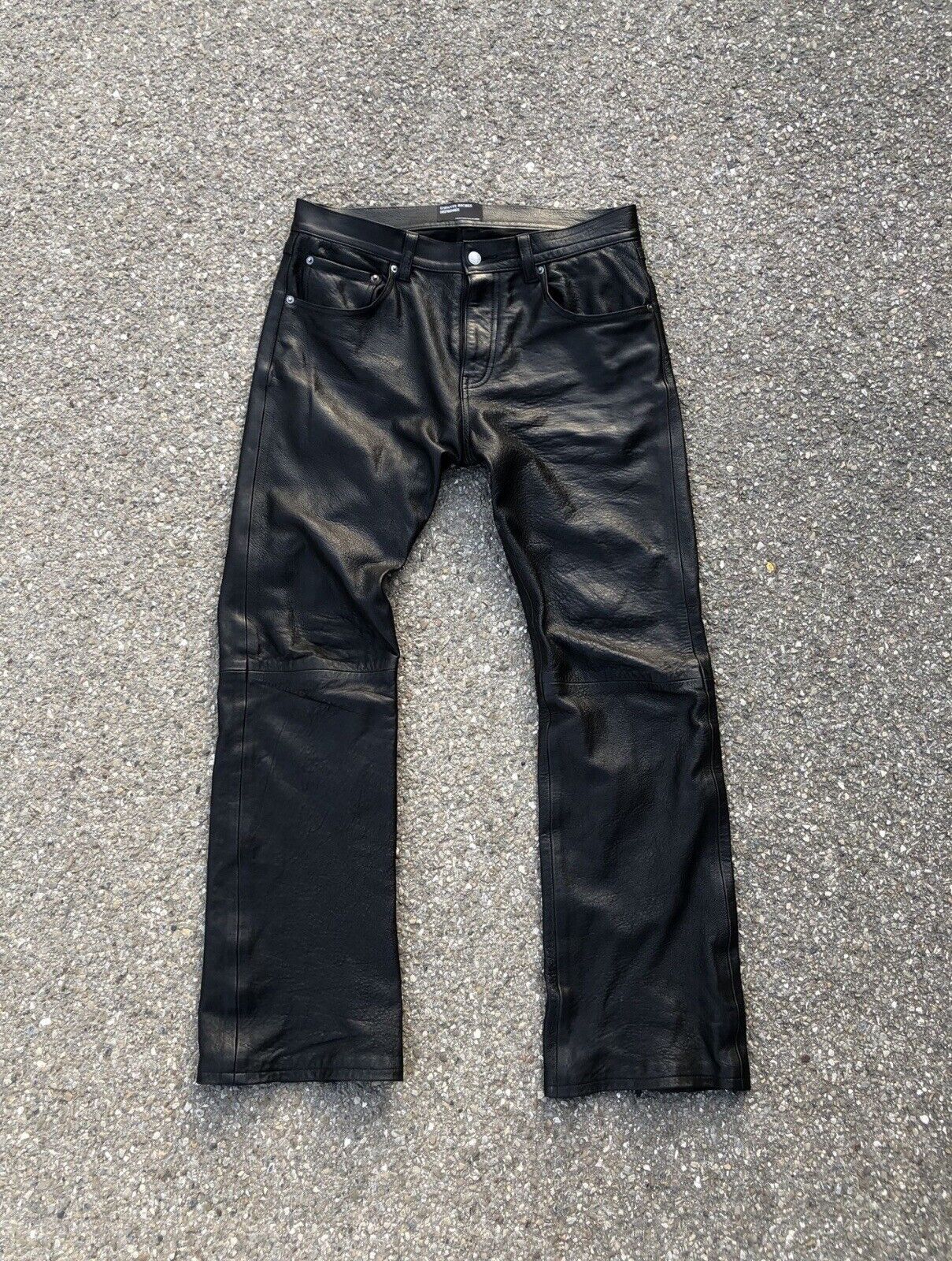 Enfants Riches Déprimés Leather Flare Pants - Size 32