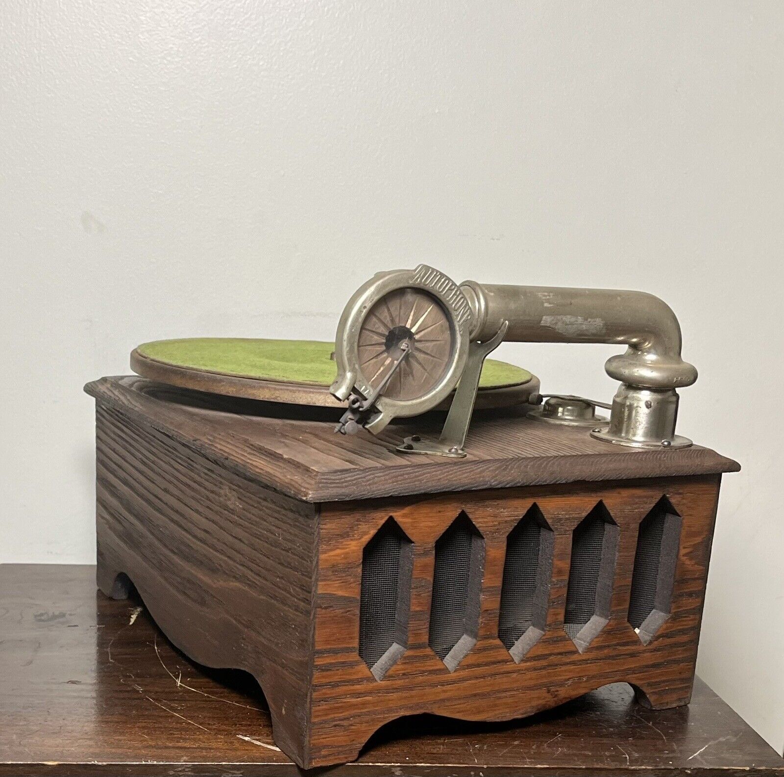 RARE Antique AUTOPHONE American Phonograph Co Record Player 1909 Multi Needle