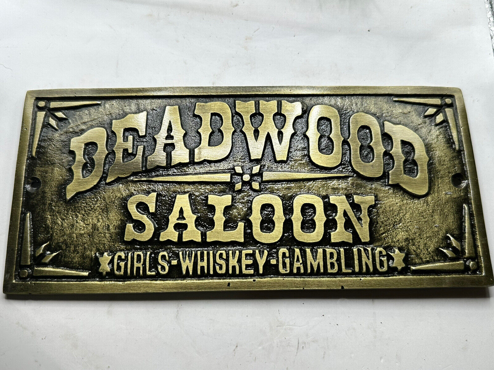 Deadwood Saloon Plaque Sign, Girls Whiskey Gambling, Bar Shop Pub Decor Man Cave