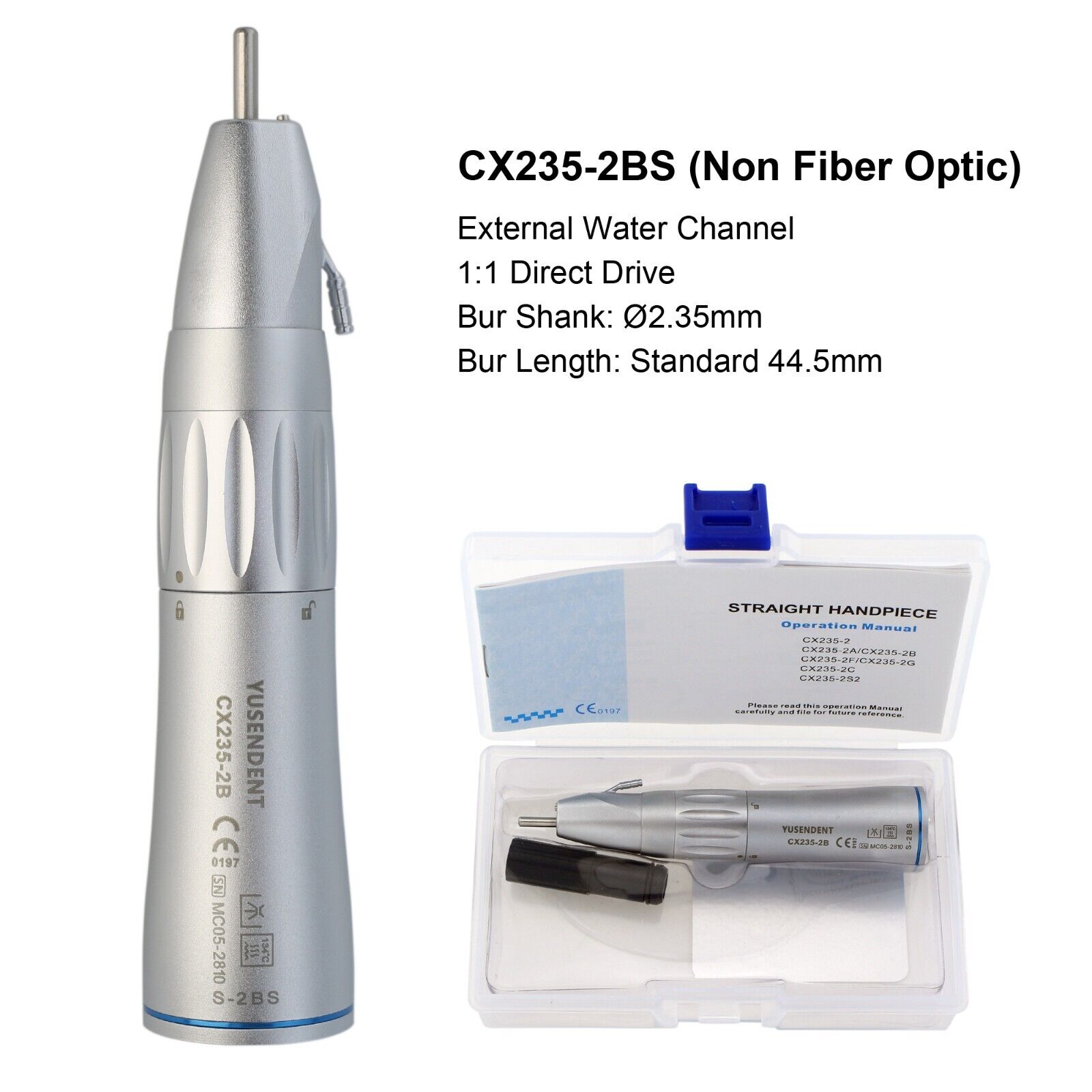 USA COXO Dental Surgical Handpiece Straight Nose Cone CX235 2BS Fiber Optic 2CS