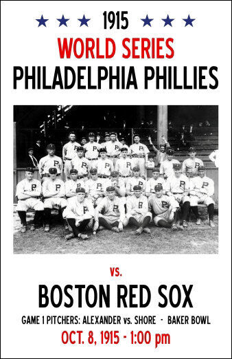 1915 World Series 11X17 Poster - Phillies vs. Red Sox
