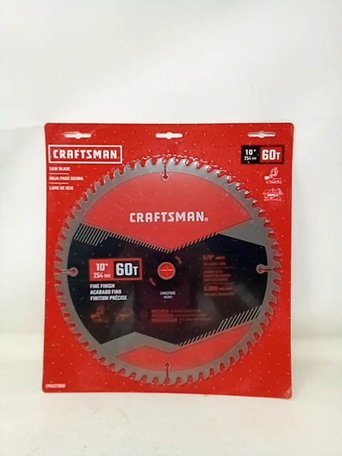 Craftsman 10 in. D X 5/8 in. Carbide Circular Saw Blade 60 Teeth 1 Pk